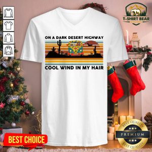 Hot Hippie Bus On A Dark Desert Highway Cool Wind In My Hair Vintage Retro V-neck - Design By T-shirtbear.com
