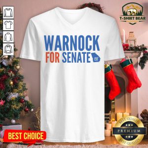 Cool Raphael Warnock For Senate 2020 Georgia Runoff V-neck - Design By T-shirtbear.com