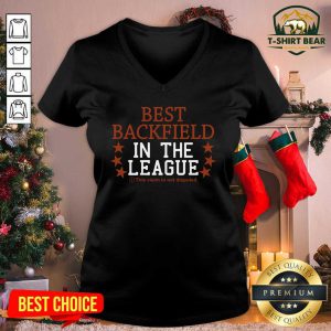 Best Backfield In The League This Claim In Not Disputed V-neck - Design by T-shirtBear.com
