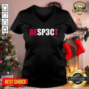 Respect Rodrigo Blankenship V-neck - Design by T-shirtBear.com