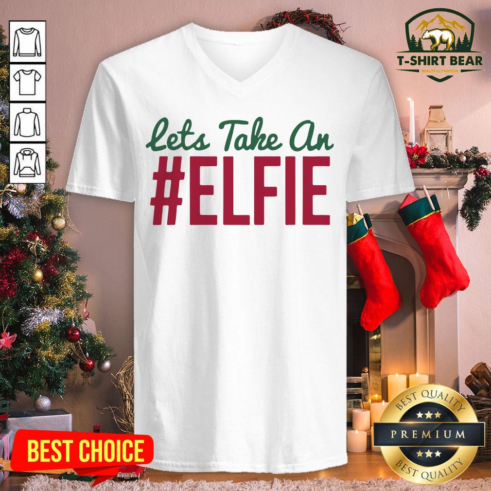 Cool Let’s Take An #Elfie Christmas V-neck - Design By T-shirtbear.com Cool Let’s Take An #Elfie Christmas V-neck - Design By T-shirtbear.com