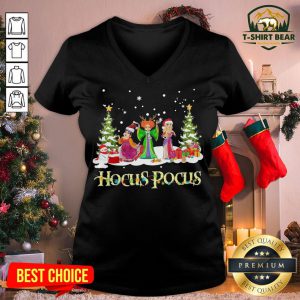 Colorful Hocus Pocus Happy Light Christmas 2020 V-neck - Design By T-shirtbear.com