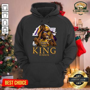 Los Angeles Lakers Lebron James The King Is Back Hoodie - Design by T-shirtbear.com