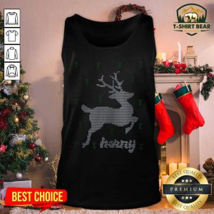 Reindeer Horny Ugly Christmas Tank Top - Design by T-shirtbear.com