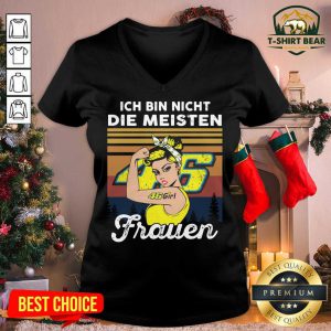 Ich Bin Nicht Die Meisten Frauen 46 Girl Tattoo V-neck - Design by T-shirtbear.com