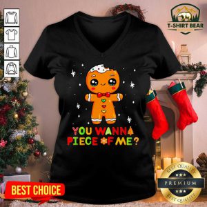 Ginger Pie You Mann Piece Of Me V-neck - Design by T-shirtbear.com