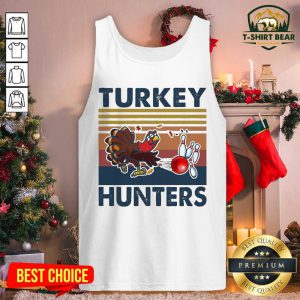 Bowling Turkey Hunters Vintage Retro Tank Top - Design by T-shirtbear.com