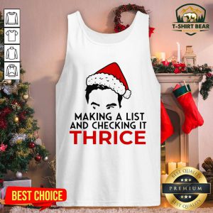 David Rose Make A List And Checking It Thrice Christmas Tank Top - Design by T-shirtbear.com