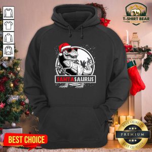 Santasaurus Dinosaur Christmas Hoodie - Design by T-shirtbear.com