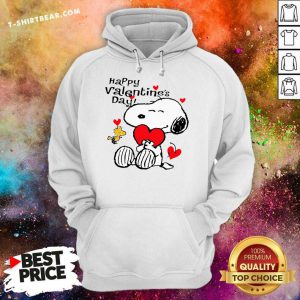 Snoopy Hug Heart And Woodstock Happy Valentine’s Day Hoodie - Design by T-shirtbear.com