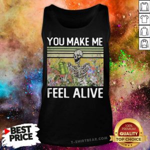 You Make Me Feel Alive Skeleton Vintage Tank Top - Design by T-shirtbear.com