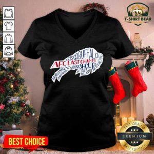 Buffalo Bills Let’s Go Buffalo AFC East Champions V-neck - Design by T-shirtbear.com