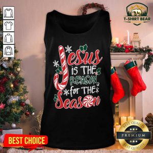 Jesus Is The Reason For The Season Christmas Tank Top - Design by T-shirtbear.com