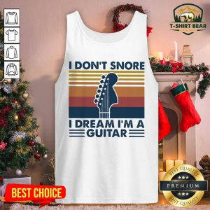 I Don’t Snore I Dream I’m A Guitar Vintage Retro Tank Top - Design by T-shirtbear.com