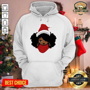 Santa Black Girl Christmas Hoodie - Design by T-shirtbear.com