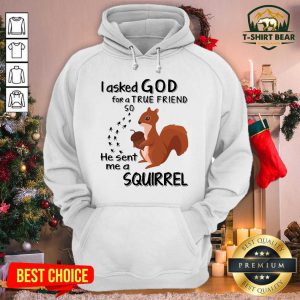 I Asked God For A True Friend So He Sent Me A Squirrel Hoodie - Design by T-shirtbear.com