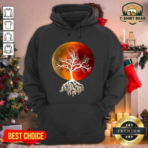 Blood Moon With Tree Moon Lunar Eclipse Moonlight Full Moon Hoodie