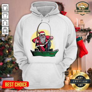Santa Claus Fishing Hoodie - Design by T-shirtbear.com