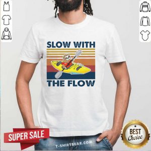 Sloth Slow With The Flow Vintage Retro Shirt - Design by T-shirtbear.com