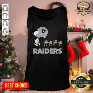 Snoopy And Woodstock Oakland Raiders Tank Top - Design by T-shirtbear.com