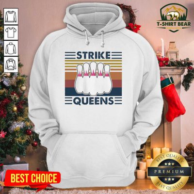 Bowling Strike Queens Vintage Retro Hoodie