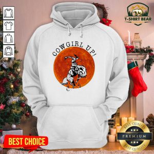 Cowgril Up The Moon Hoodie - Design by T-shirtbear.com
