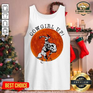 Cowgril Up The Moon Tank Top - Design by T-shirtbear.com