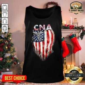 CNA Gift American Flag Tank Top - Design by T-shirtbear.com