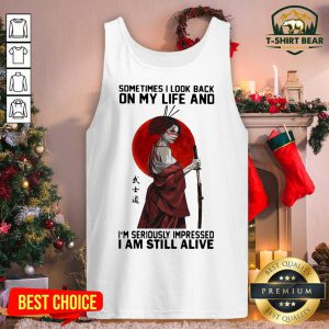 Sometime I Look Back On My Life And I’m Seriously Impressed I Am Still Alive Ninja The Moon Tank Top - Design by T-shirtbear.com