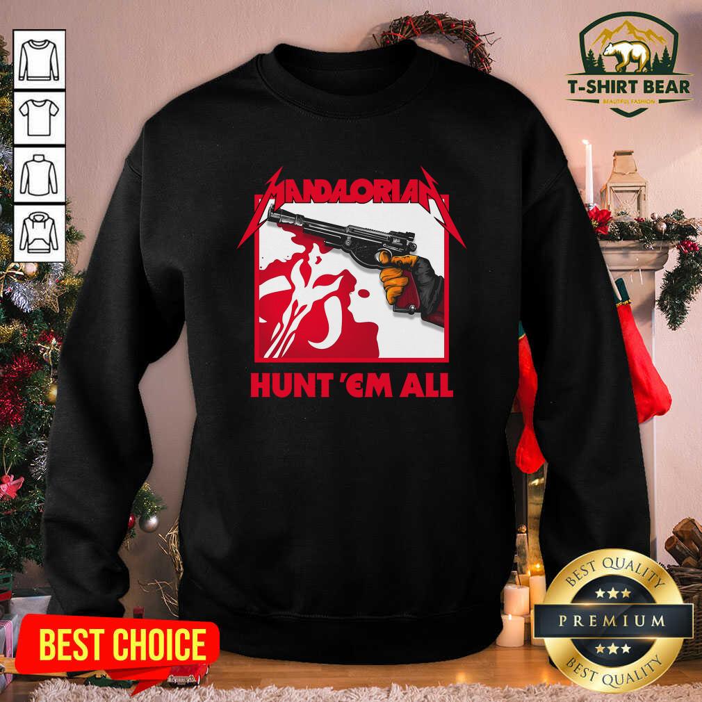 Hot Star Wars The Mandalorian Hunt Em All Shirt Star Wars The Mandalorian Hunt Em All Sweatshirt - Design by T-shirtbear.com