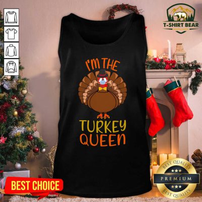 I’m The Turkey Queen Wear Mask Happy Thanksgiving Tank Top - Design by T-shirtbear.com