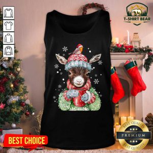 Goat Warm Winter Gift For Farm Animal Lover Ugly Christmas Tank Top - Design by T-shirtbear.com