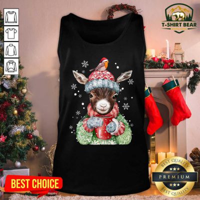 Goat Warm Winter Gift For Farm Animal Lover Ugly Christmas Tank Top - Design by T-shirtbear.com Goat Warm Winter Gift For Farm Animal Lover Ugly Christmas Tank Top - Design by T-shirtbear.com