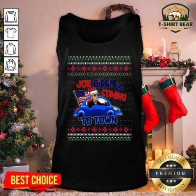 Joe Biden Is Coming To Town Ugly Christmas Tank Top - Design by T-shirtbear.com Joe Biden Is Coming To Town Ugly Christmas Tank Top - Design by T-shirtbear.com