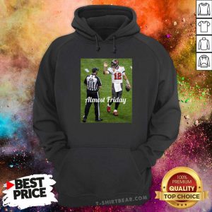 Amused Almost Friday High Five 5 Hoodie - Design by T-shirtbear.com