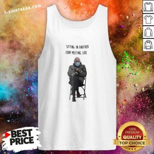 Angry Bernie Sanders Sitting In Another 7 Zoom Meeting Like Tank Top - Design by T-shirtbear.com