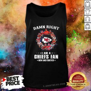 Angry Damn Right I Am A Kansas City Chiefs 8 Fan Signatures Tank Top - Design by T-shirtbear.com