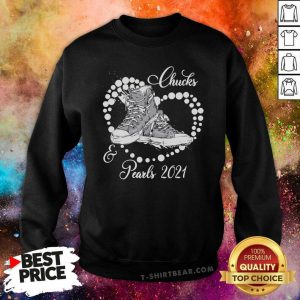 Apprehensive Chucks And Pearls 2021 Kamala Harris Sweatshirt - Design by T-shirtbear.com