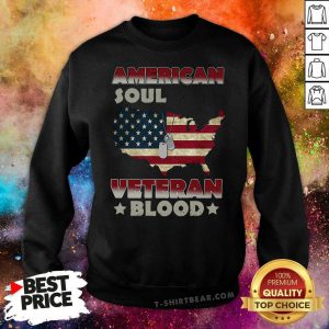 American Flag Soul Veteran Blood Sweatshirt