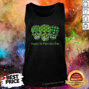 Bewildered Skulls Happy St Patricks Day 12 Tank Top - Design by T-shirtbear.com