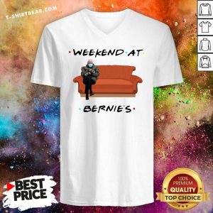 Confident Bernie Sanders Weekend At Bernies 4 V-neck - Design by T-shirtbear.com