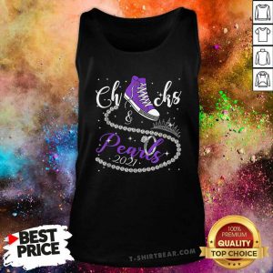 Confident Purple Chuck And Pearls Kamala Harris 2021 Tank Top - Design by T-shirtbear.com