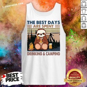 Sloth Hug Beer The Best Days Are Spent Drinking And Camping Vintage Tank Top - Design By T-shirtbear.com