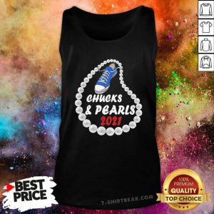 Emotional Kamala Harris Chucks And Pearls 2021 Tank Top - Design by T-shirtbear.com