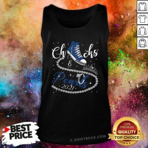 Enthusiastic Kamala Harris Chucks And Pearls 2021 Diamond Tank Top - Design by T-shirtbear.com