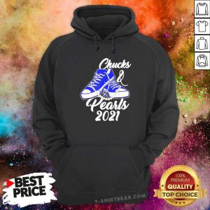 Envious Kamala Harris Vice President Chucks And Pearls Blue Converse 2021 Hoodie - Design by T-shirtbear.com