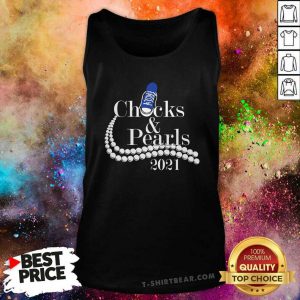 Frustrated Blue Chuck And Pearls Kamala Harris 2021 Tank Top - Design by T-shirtbear.com
