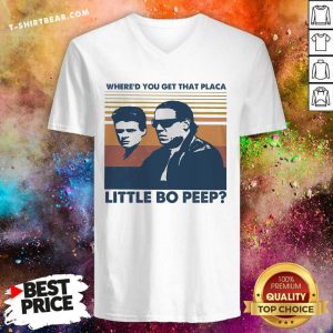 Whered You Get That Placa Little Bo Peep Vintage V-neck - Design by T-shirtbear.com