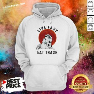 Fox Live Fast Eat Trash Vintage Hoodie