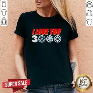 Great Tony Stark Arc Reactor I Love You 3000 Times V-neck - Design by T-shirtbear.com